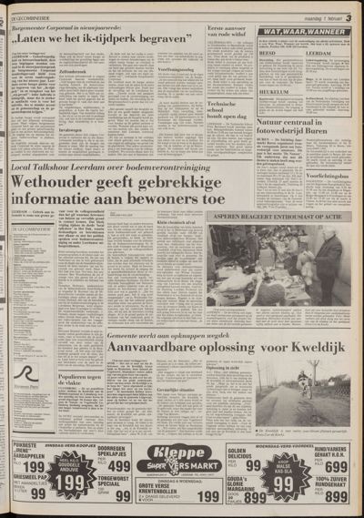 De Gecombineerde Vijfheerenlanden, 1 februari 1988