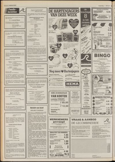 De Gecombineerde Vijfheerenlanden, 1 februari 1988