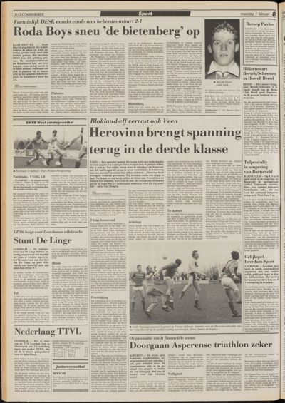 De Gecombineerde Vijfheerenlanden, 1 februari 1988