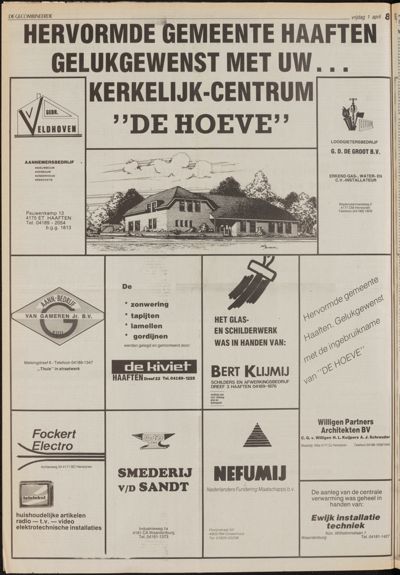 De Gecombineerde Vijfheerenlanden, 1 april 1988