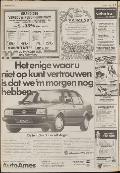 De Gecombineerde Vijfheerenlanden, 1 april 1988