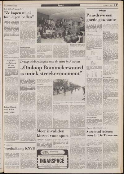 De Gecombineerde Vijfheerenlanden, 1 april 1988