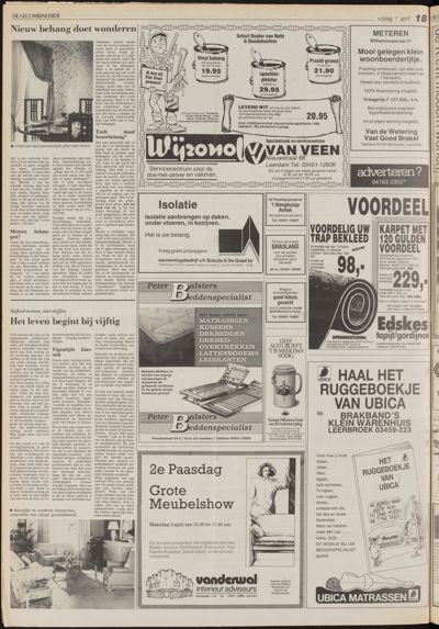 De Gecombineerde Vijfheerenlanden, 1 april 1988