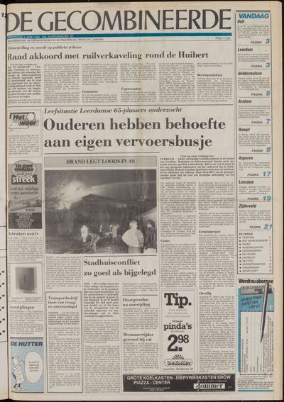 De Gecombineerde Vijfheerenlanden, 1 juni 1988
