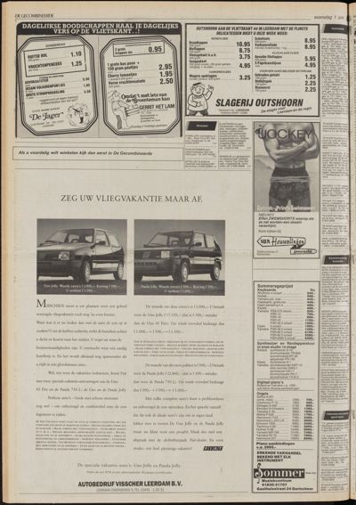 De Gecombineerde Vijfheerenlanden, 1 juni 1988