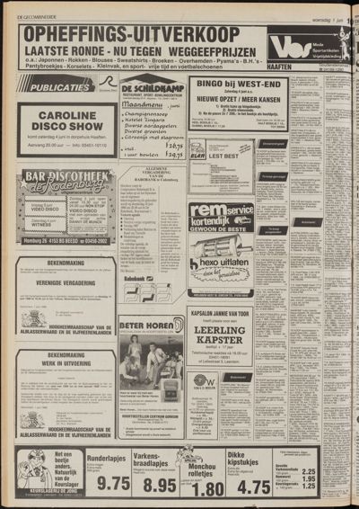 De Gecombineerde Vijfheerenlanden, 1 juni 1988