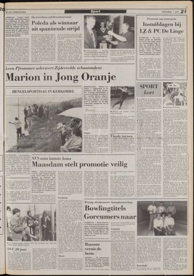 De Gecombineerde Vijfheerenlanden, 1 juni 1988