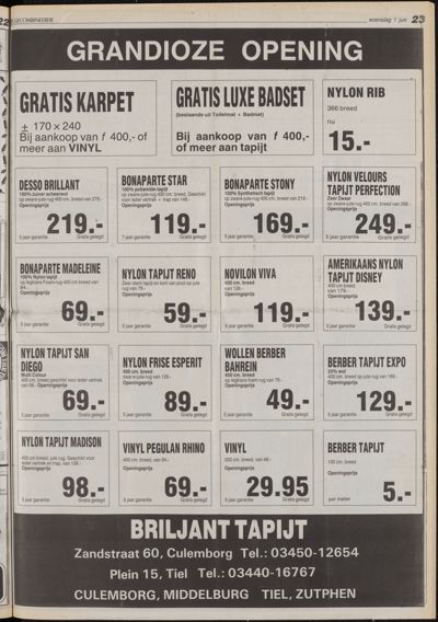 De Gecombineerde Vijfheerenlanden, 1 juni 1988
