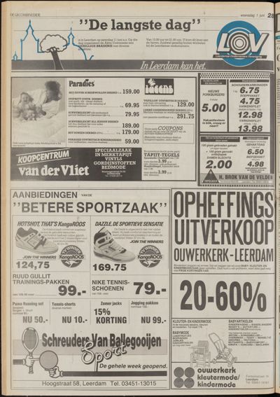 De Gecombineerde Vijfheerenlanden, 1 juni 1988