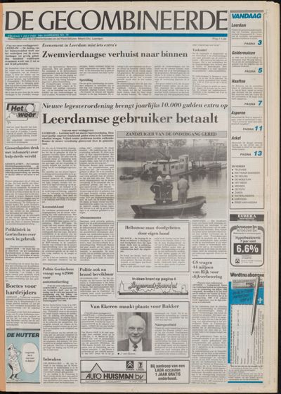 De Gecombineerde Vijfheerenlanden, 1 juli 1988
