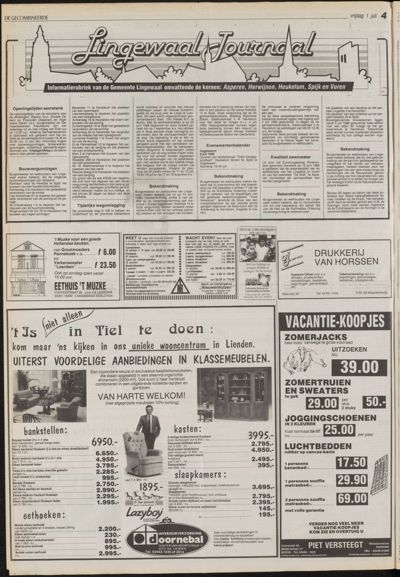 De Gecombineerde Vijfheerenlanden, 1 juli 1988