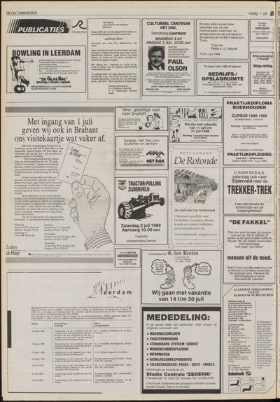 De Gecombineerde Vijfheerenlanden, 1 juli 1988