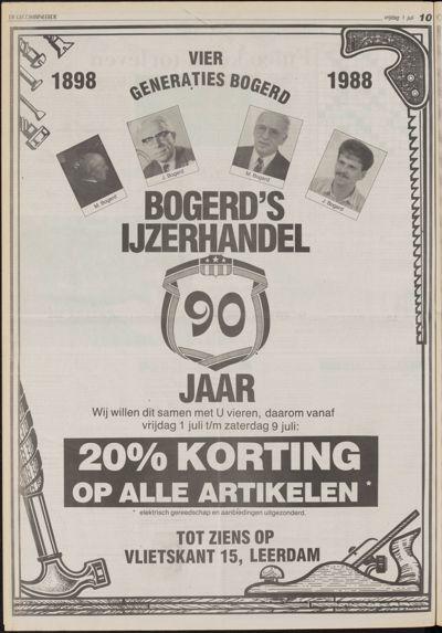 De Gecombineerde Vijfheerenlanden, 1 juli 1988