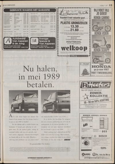 De Gecombineerde Vijfheerenlanden, 1 juli 1988