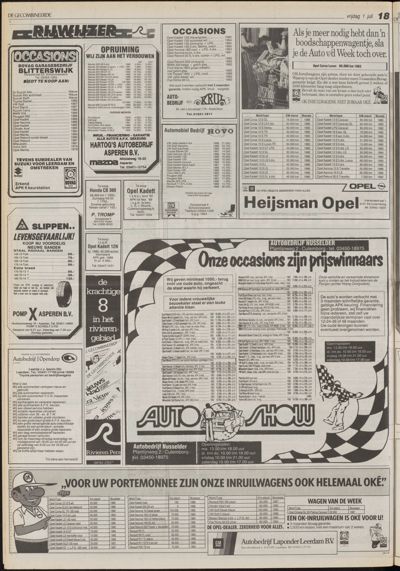 De Gecombineerde Vijfheerenlanden, 1 juli 1988