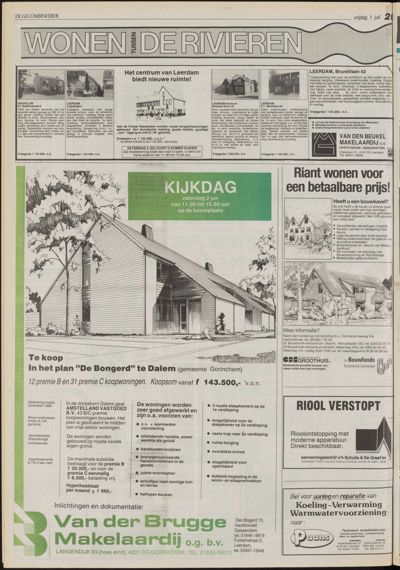 De Gecombineerde Vijfheerenlanden, 1 juli 1988