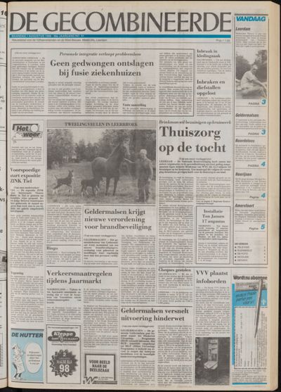De Gecombineerde Vijfheerenlanden, 1 augustus 1988