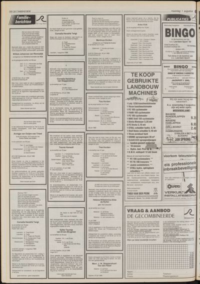 De Gecombineerde Vijfheerenlanden, 1 augustus 1988