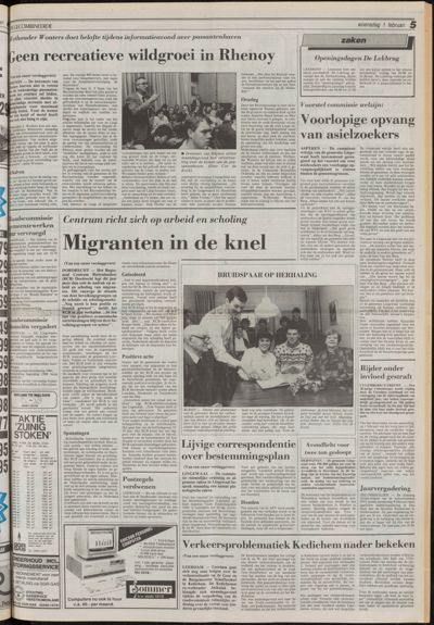 De Gecombineerde Vijfheerenlanden, 1 februari 1989