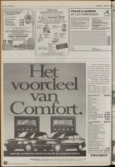 De Gecombineerde Vijfheerenlanden, 1 februari 1989