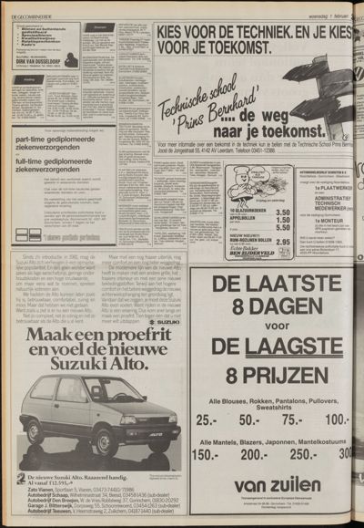 De Gecombineerde Vijfheerenlanden, 1 februari 1989