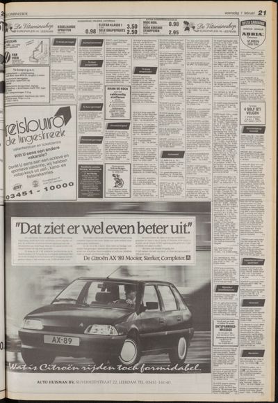 De Gecombineerde Vijfheerenlanden, 1 februari 1989