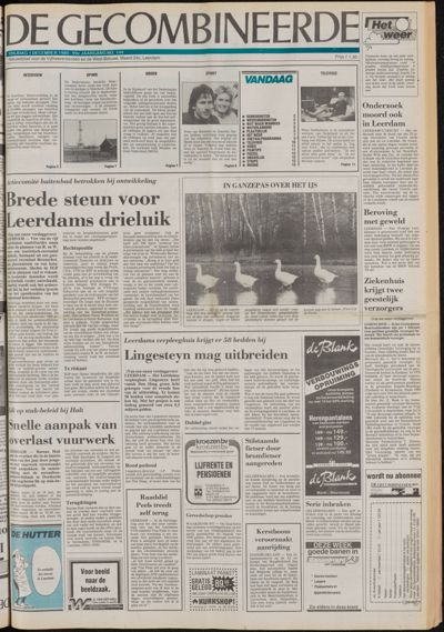 De Gecombineerde Vijfheerenlanden, 1 december 1989
