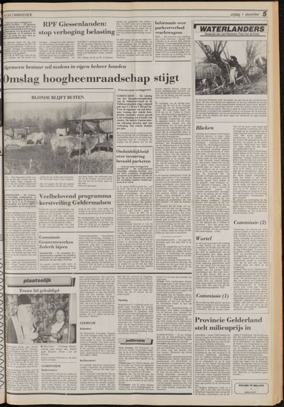 De Gecombineerde Vijfheerenlanden, 1 december 1989