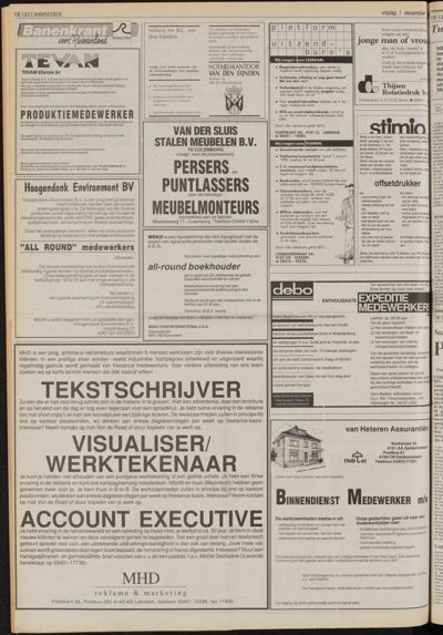 De Gecombineerde Vijfheerenlanden, 1 december 1989
