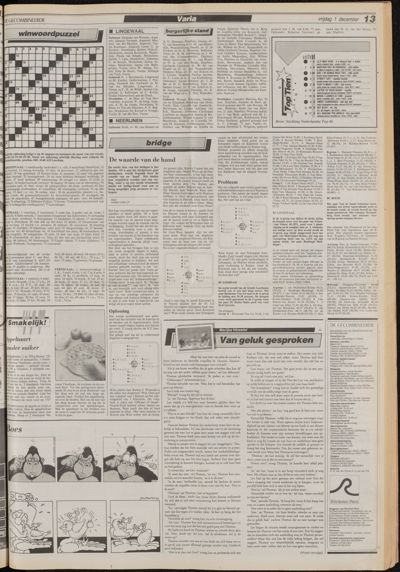 De Gecombineerde Vijfheerenlanden, 1 december 1989