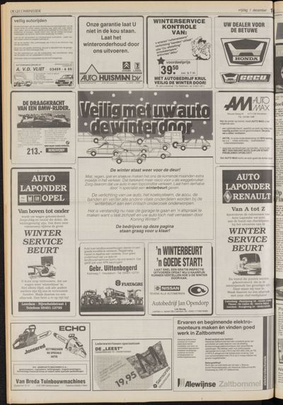 De Gecombineerde Vijfheerenlanden, 1 december 1989