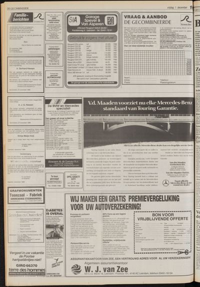 De Gecombineerde Vijfheerenlanden, 1 december 1989