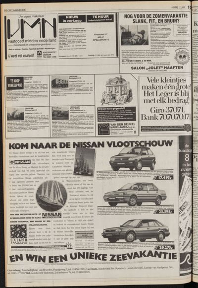 De Gecombineerde Vijfheerenlanden, 1 juni 1990