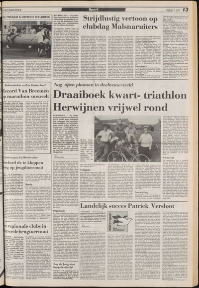 De Gecombineerde Vijfheerenlanden, 1 juni 1990
