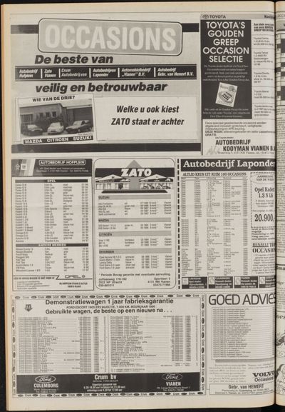 De Gecombineerde Vijfheerenlanden, 1 juni 1990
