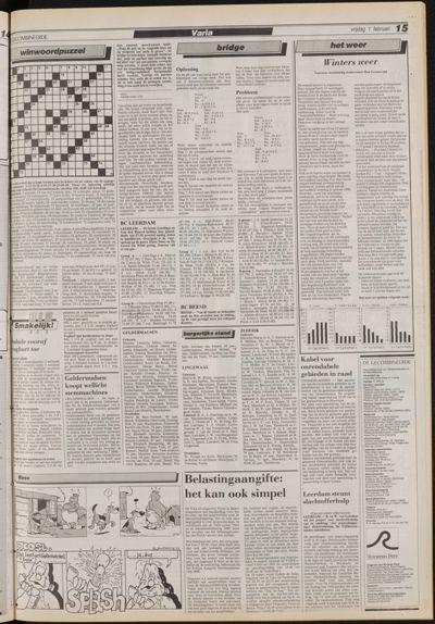 De Gecombineerde Vijfheerenlanden, 1 februari 1991