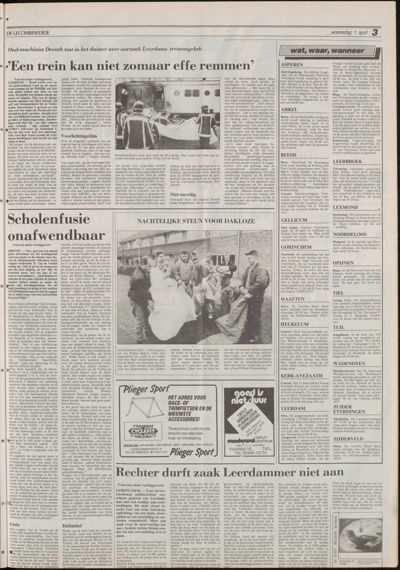 De Gecombineerde Vijfheerenlanden, 1 april 1992