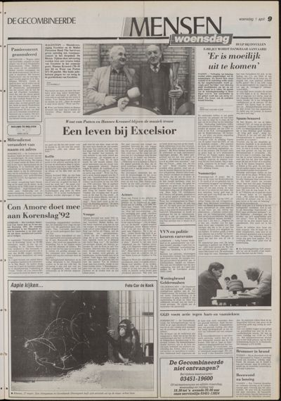De Gecombineerde Vijfheerenlanden, 1 april 1992