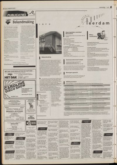 De Gecombineerde Vijfheerenlanden, 1 juli 1992