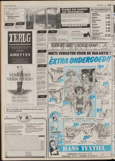 De Gecombineerde Vijfheerenlanden, 1 juli 1992