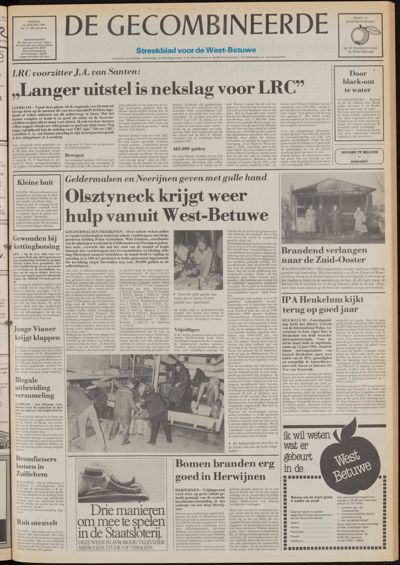 De Gecombineerde West-Betuwe, 10 januari 1984