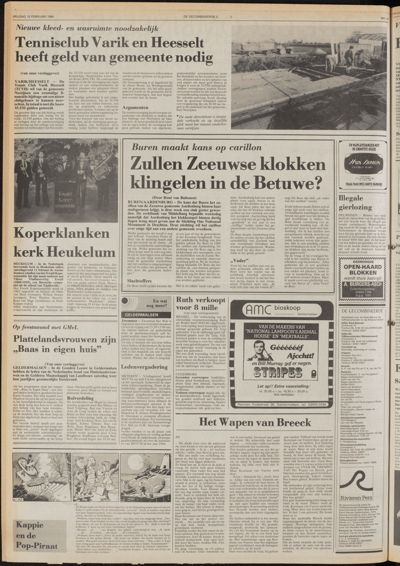 De Gecombineerde West-Betuwe, 10 februari 1984