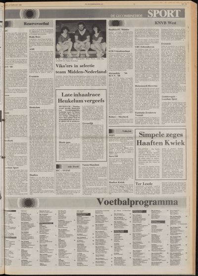 De Gecombineerde West-Betuwe, 10 februari 1984