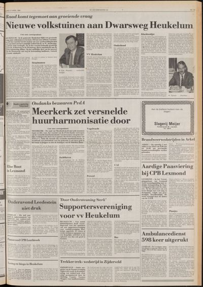 De Gecombineerde West-Betuwe, 27 april 1984