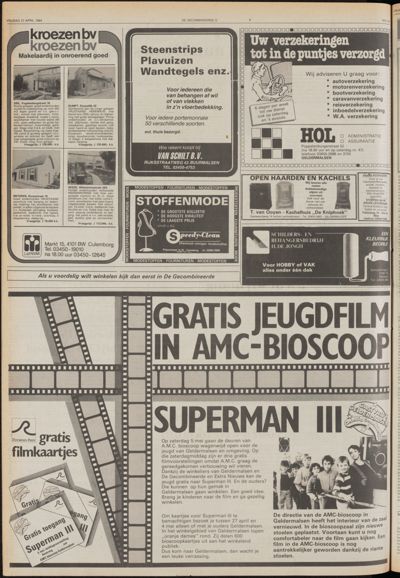 De Gecombineerde West-Betuwe, 27 april 1984