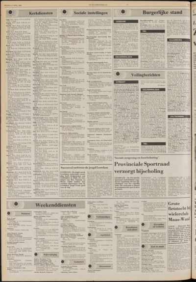 De Gecombineerde West-Betuwe, 27 april 1984