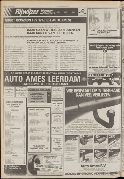 De Gecombineerde West-Betuwe, 27 april 1984