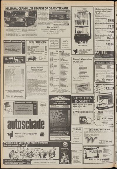 De Gecombineerde West-Betuwe, 27 april 1984