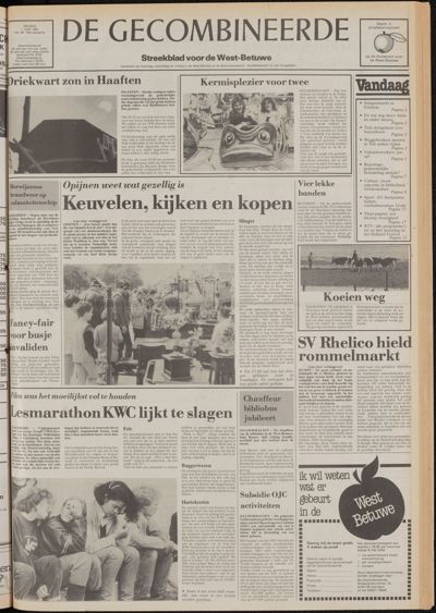 De Gecombineerde West-Betuwe, 1 juni 1984