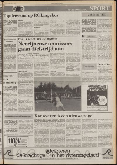 De Gecombineerde West-Betuwe, 1 augustus 1984
